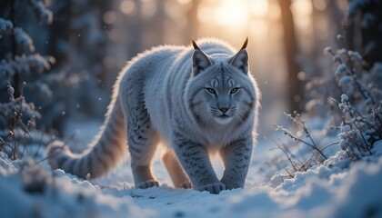 Ghost Lynx in Boreal Twilight (1)