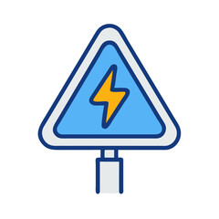 Voltage Symbol Warning Hazard Icon Design