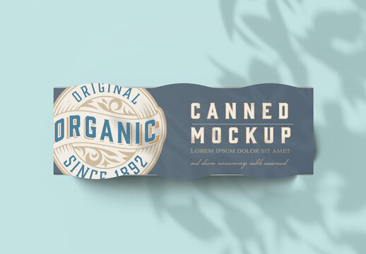 Packaging with Tin Cans Mockup