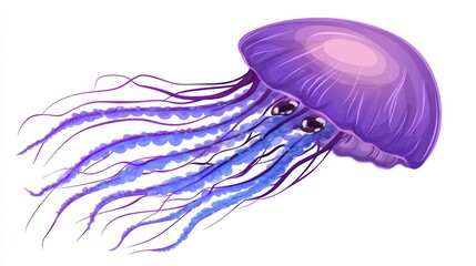 Purple jellyfish illustration