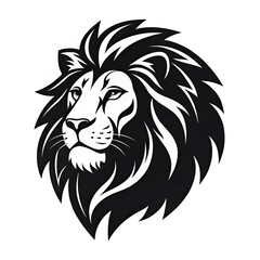 lion-face-black-icon-on-white-background