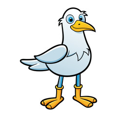 Obraz premium Download Seagull Vector Art Illustration Eps File For Design.