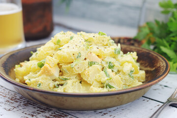 Traditional German dish potato salad	