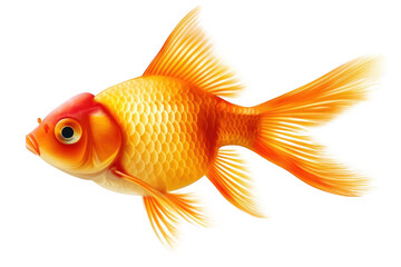 Capture the Shimmering Beauty of a Goldfish in Detailed Illustration Style