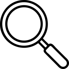 Magnifying Glass Icon outlines vector illustration