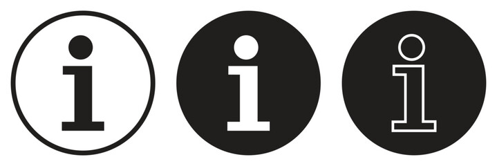 Info icons set. Info button.  Information icon collection.