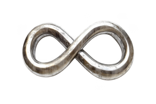 Explore Concept Of Infinity Symbol With Metal Texture In Shiny Silver
