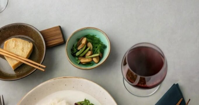 cutlery and food