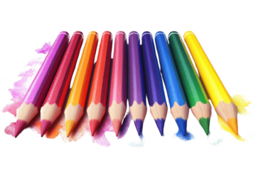 Colorful Pencils Create Watercolor Art, a Vibrant and Expressive Artistic Medium