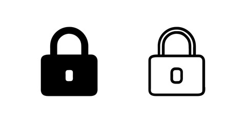 Vector icon set featuring padlocks, suitable for security and protection designs.
