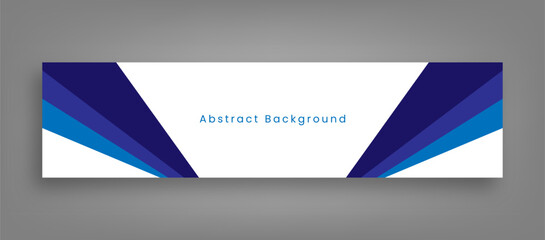 Abstract blue horizontal linkedin banner design