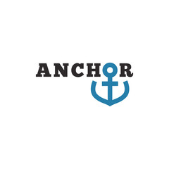 Obraz premium Anchors icon. Nautical symbol. Simple anchor logo.