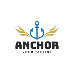 Anchors icon.  Nautical symbol. Simple anchor logo.