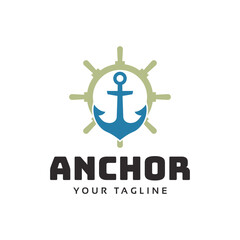 Anchors icon.  Nautical symbol. Simple anchor logo.