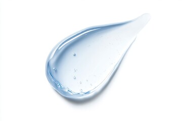 Clear gel serum drop isolated on white background