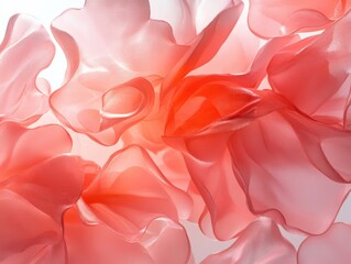 Fototapeta premium Peach fabric with airy folds