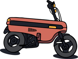 Vector illustration of mini motorcycle