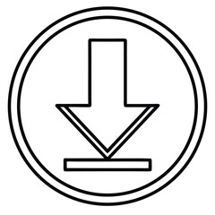 "Download Arrow Icon Vector - Line Art Stock Illustration | Adobe Stock"