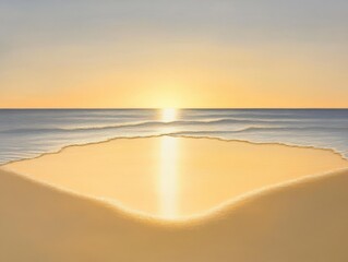Obraz premium Ocean meets beach at sunrise