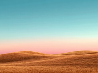 Fototapeta premium Dry field under blue sky