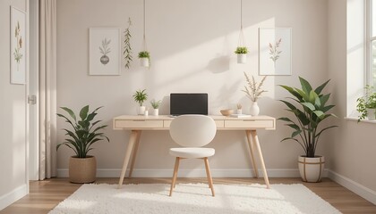 Serene Minimalist Home Office Design Ideas