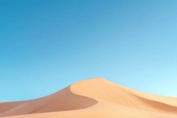 Desert sand dunes under blue sky