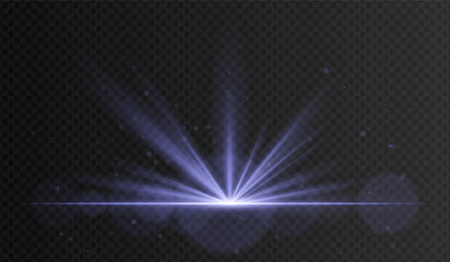 Blue radial spotlight with glowing rays and floating particles. Ideal for nature-themed visuals, magical effects, or sci-fi HUD lighting.