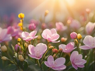 "Springtime Snowflake Flowers, Known as Great Snowdrop, in the Forest"