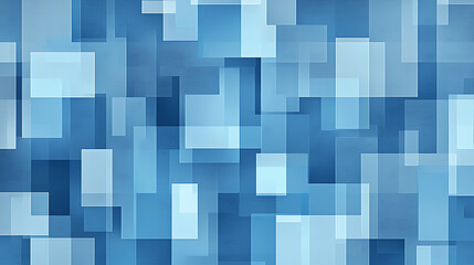 A blue background with squares of different sizes