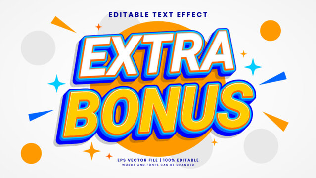 Extra bonus 3d editable text effect