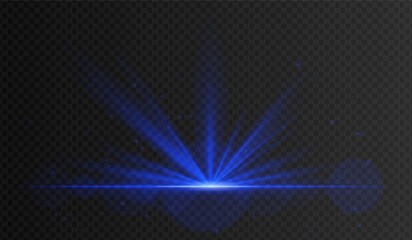 Deep blue glowing spotlight with wide beams and floating sparkles. Used for celebration visuals, concert lighting, and fantasy intros.