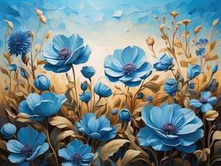 "Close-Up Banner of Forget-Me-Not Flowers: A Beautiful Floral Background"