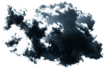 Storm clouds isolated on white background PNG