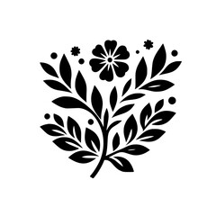 Black & White Floral Design: Minimalist Botanical Illustration