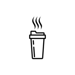 coffee paper cup line icon