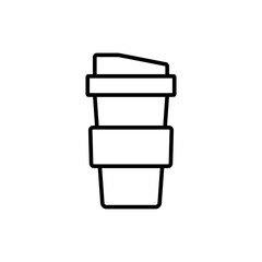 coffee paper cup line icon