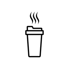 coffee paper cup line icon