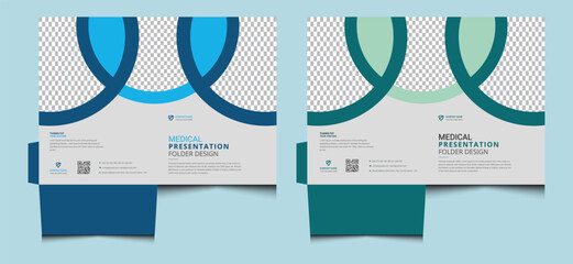 Elegant stylish editable creative modern corporate company business medical file hospital services marketing health care agency clinical dentist dental care presentation folder cover design template.