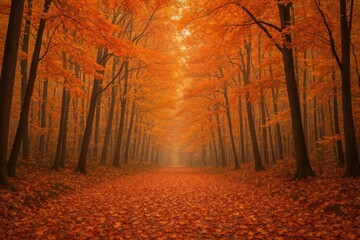Fototapeta premium Enchanting autumn forest path