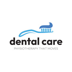 Fototapeta premium Toothbrush logo design, Dental care logo.