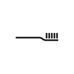 Toothbrush vector silhouette on white background.