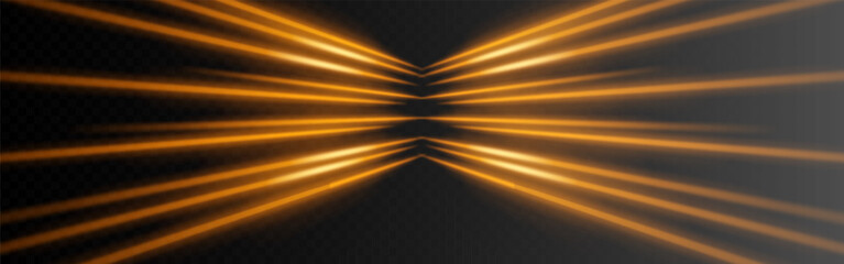 Symmetrical golden spotlight beams converging from both sides. Perfect for grand opening effects, stage focus, or cinematic highlight.