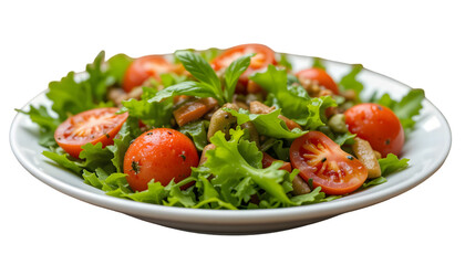 Fresh & Vibrant Salad: Crisp lettuce, juicy cherry tomatoes, and aromatic parsley create a delightful and healthy dish.