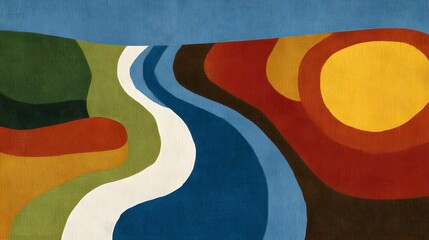 background of AI-generated textile patterns with vivid shapes and surreal colors