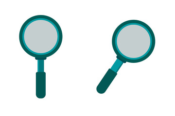 Colorful and Minimalist Magnifying Glass Icons–Flat Vector Design for Search and Discovery Concepts