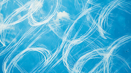 Obraz premium A blue sky with white clouds and a blue background