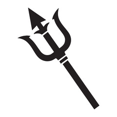 Unique Trident silhouette, dynamic and bold – Trident illustration – Minimalist Trident vector – Weapon silhouette

