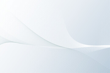 Vector abstract wave line pattern and dot line particle on white, gray color background. Modern graphic design. Flowing halftone, gradient curve shape for data futuristic, technology background