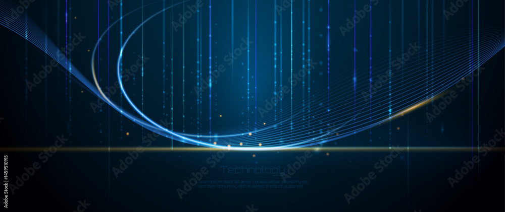 Poster big data futuristic, hi tech technology, light line design. vector datum digital background. illustr