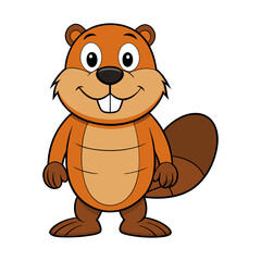 Fototapeta premium Download Beaver Vector Art Illustration Eps File For Design.